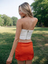 Mily Low Rise Mini Skirt-Orange