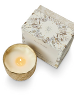 Illume Winter White Large Boxed Crackle Glass Candle