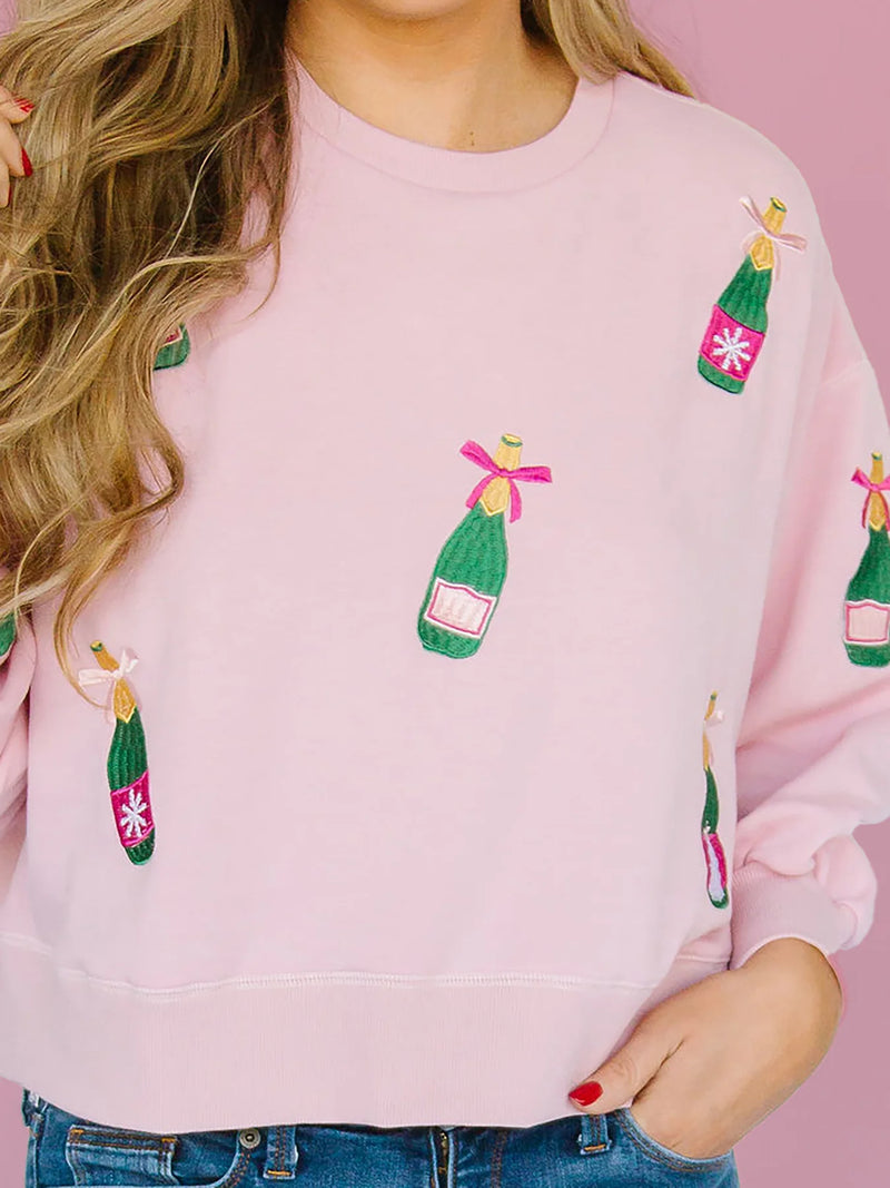Millie Sweatshirt | Champagne Bottles