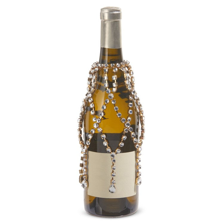 7" Woven Jeweled Wine Bottle Veil