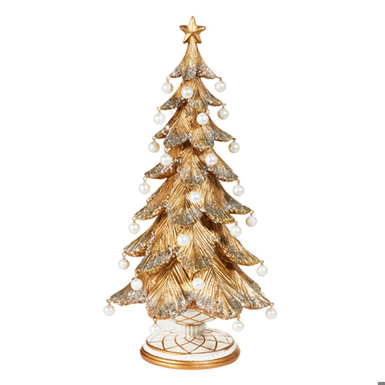 18" Gold Tree with Pearls