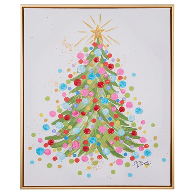 23.5" Confetti Tree Framed Wall Art