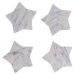 Marbled Star Shaped Coasters, Set of 4