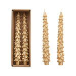 Unscented Tree Shaped 10" Taper Candles, Set of 2