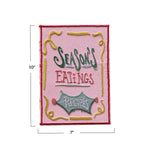 Season's Eatings Handmade Paper & Embroidered Fabric Bound Recipe Book