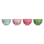 Stoneware Bowl w/ Holiday Pattern | 4 Styles