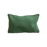 Cotton Slub Printed Lumbar Pillow with Piping | 20"L x 12"H