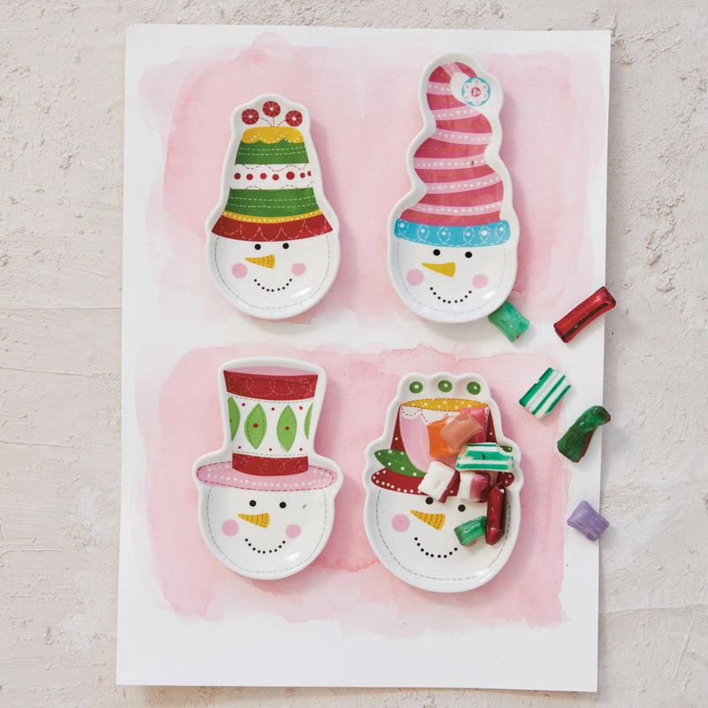 Stoneware Snowman with Hat Dish | 4 Styles