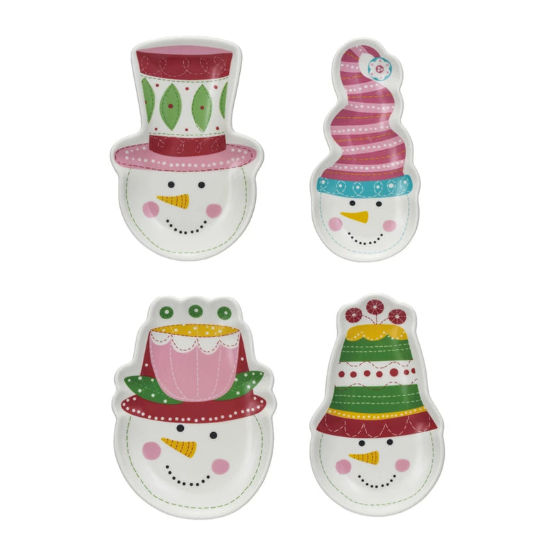 Stoneware Snowman with Hat Dish | 4 Styles