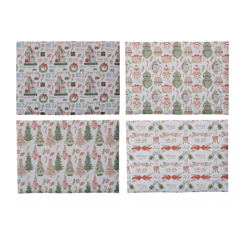Wrapping Paper Sheets, Set of 12 in Box (4 Styles, 3 Rolls Per Style) ©