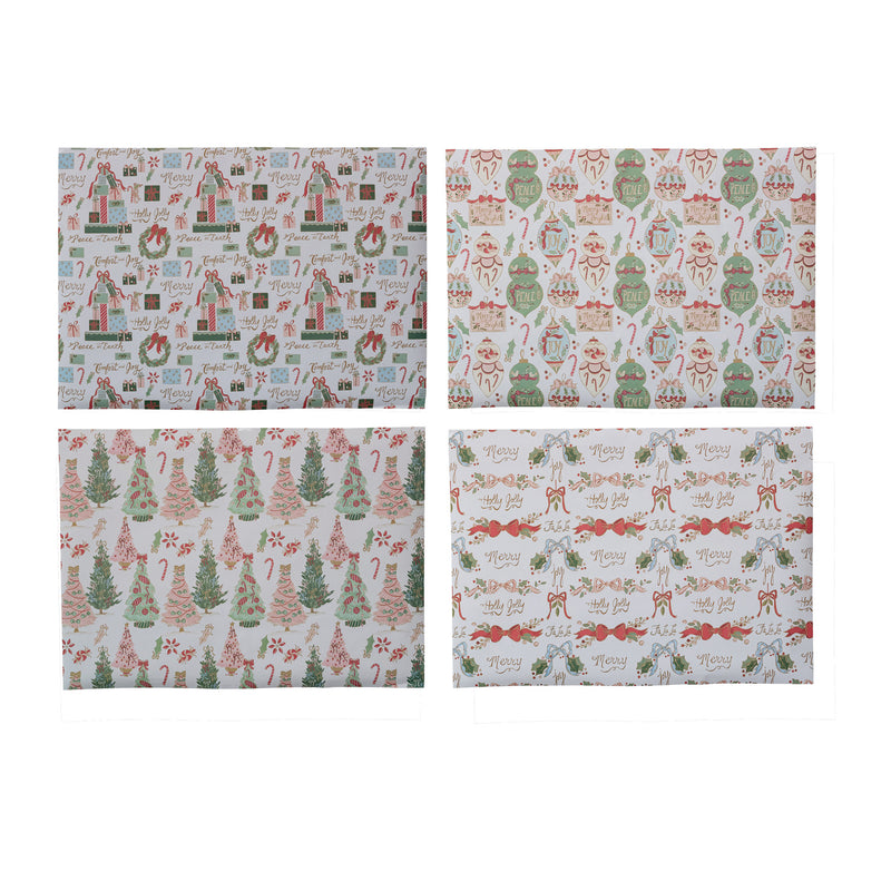 Wrapping Paper Sheets, Set of 12 in Box (4 Styles, 3 Rolls Per Style) ©