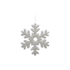 Flocked Snowflake Ornament | White | 3 Sizes Available