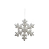 Flocked Snowflake Ornament | White | 3 Sizes Available