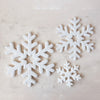 Flocked Snowflake Ornament | White | 3 Sizes Available