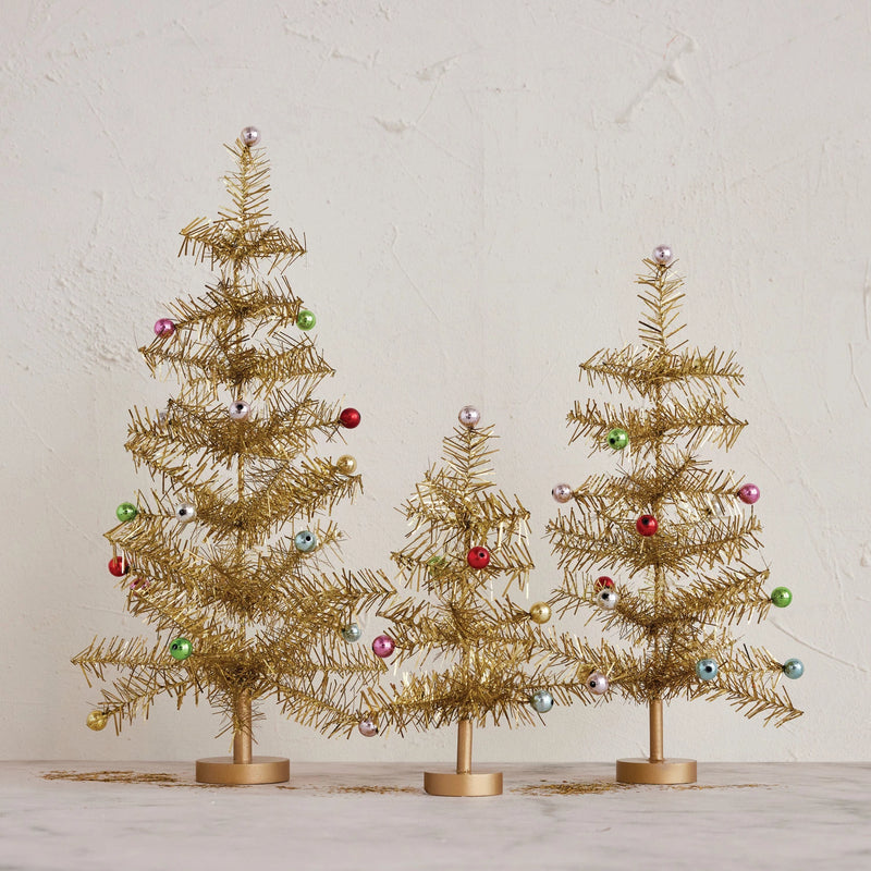 Festive Tinsel Tree | Gold | 3 Sizes
