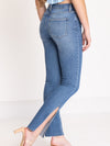 JBD High-Rise Side Slit Slim Straight Medium Wash Jeans