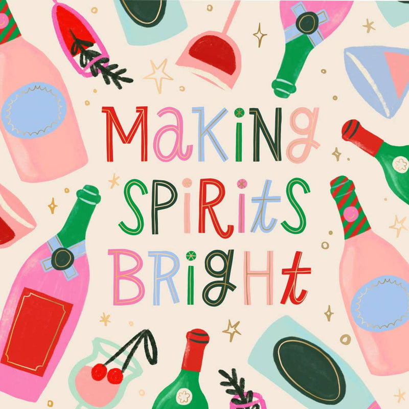 Christmas Cocktail Napkins | Spirits Bright - 20ct