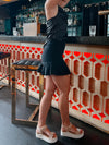 Polly Black Denim Skirt
