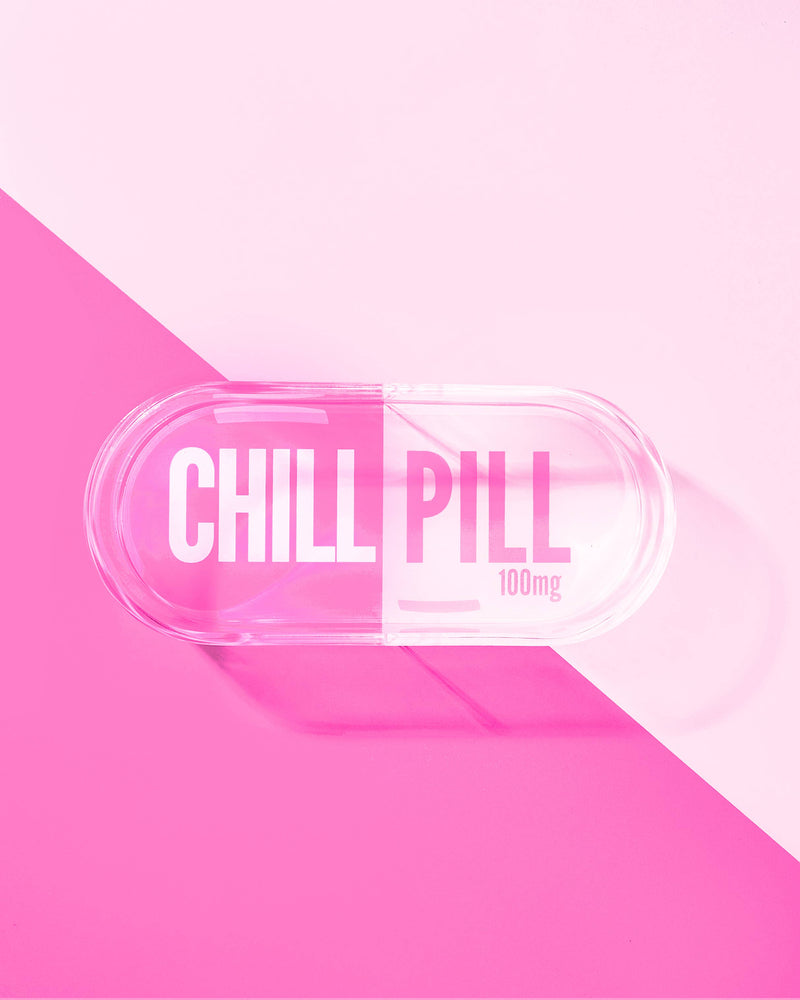 Chill Pill Trinket Tray - Pink