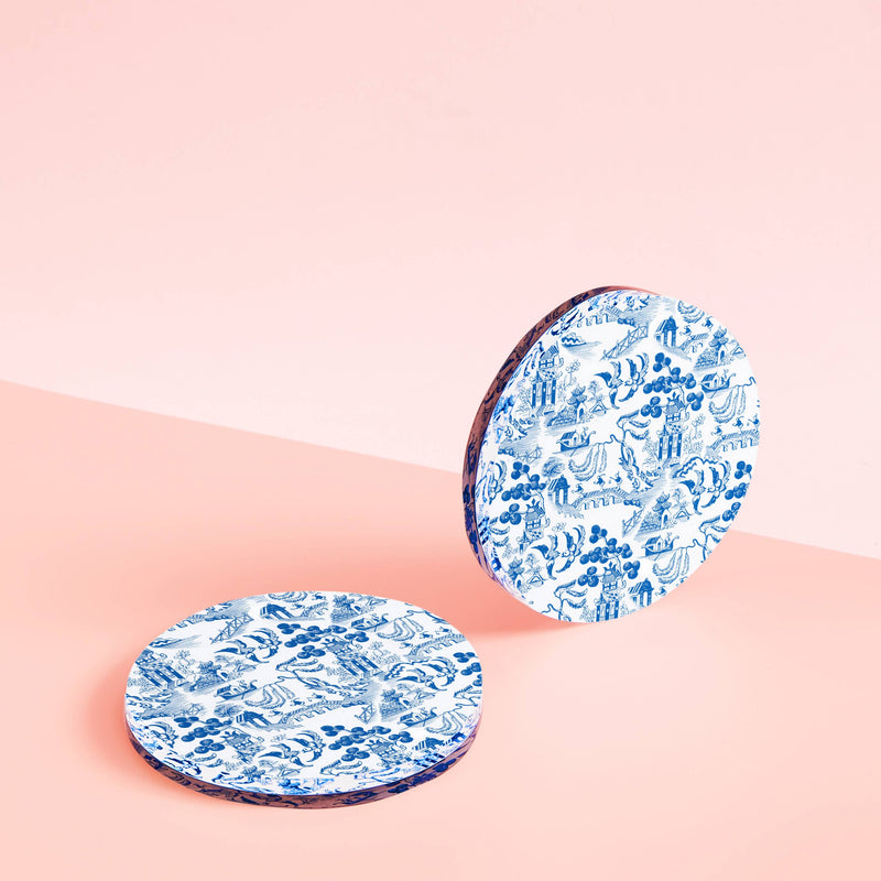 Chinoiserie Print Acrylic Coaster