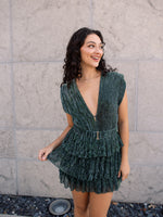 Coming and Going Mini Dress-Emerald