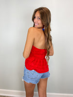 Heather Ruffle Halter