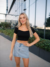Libby Square Neck Ribbed Crop - 3 Colors