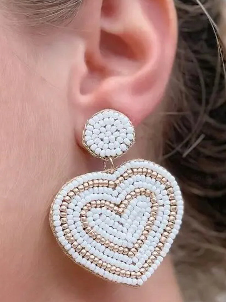 ‘Eternal Hearts’ Beaded Earrings