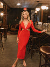 ‘Fancy Was Her Name’ Red Midi Dress