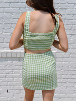 Green Gingham Top