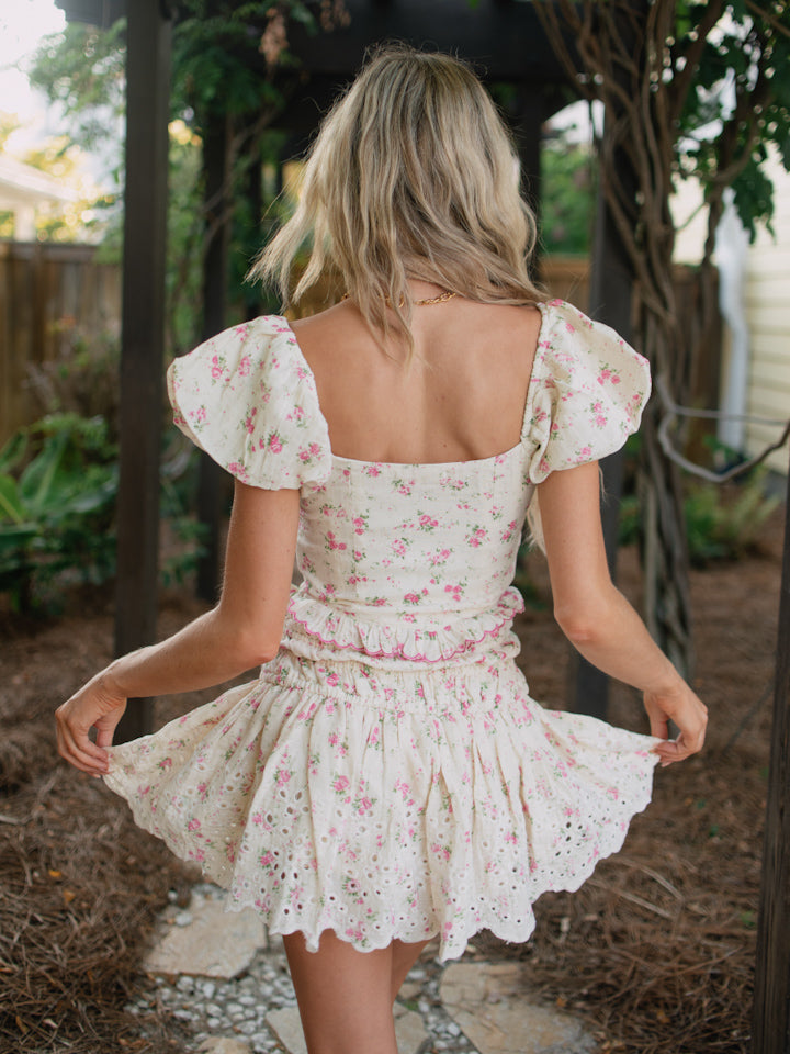 Layne Pink Floral Skirt