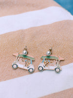 CANVA Golf Cart Earrings