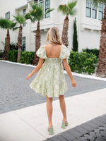 Chandler Lime Floral Mini Dress