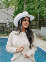 White Seashell Cowgirl Hat