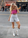 Madison Metallic Silver Shorts