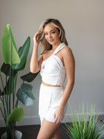 Karen Ruched One Shoulder Crop Top
