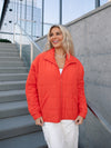 Just in Time Quilted Puffer Jacket - Orange