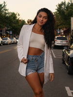 Essential Boyfriend Blazer-White