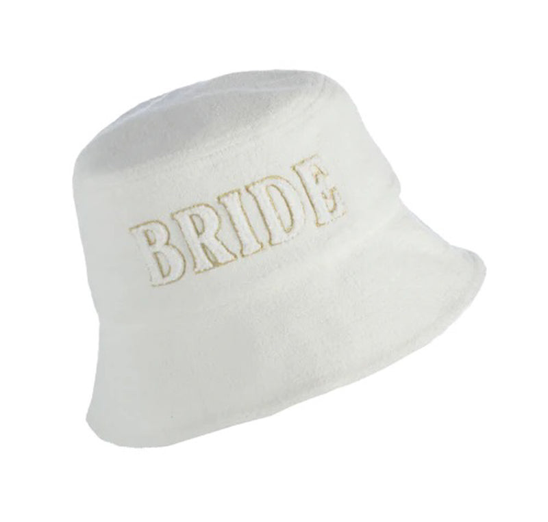 Bride Terry Cloth Bucket Hat