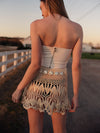 Kacey Crochet Mini Skirt/Cover-up-Natural