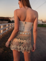 Kacey Crochet Mini Skirt/Cover-up - Natural