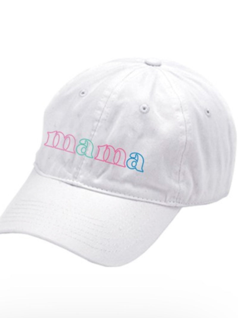 "Mama" Baseball Cap - White
