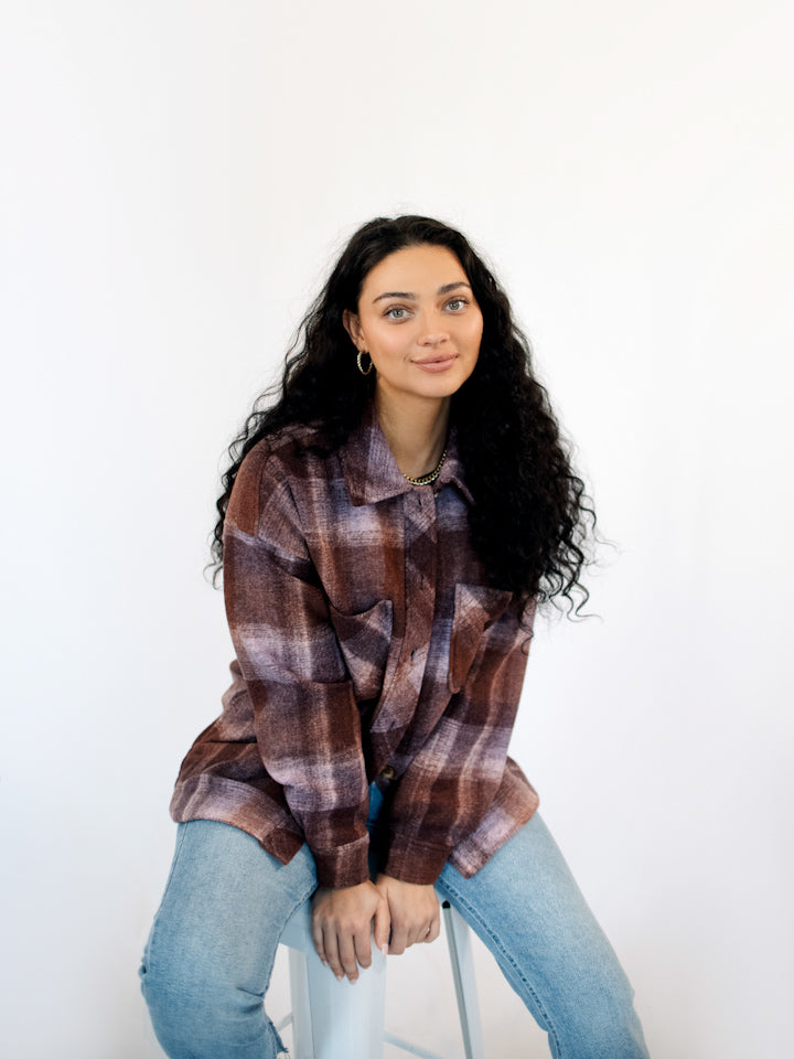 Grace Oversized Plaid Print Shacket