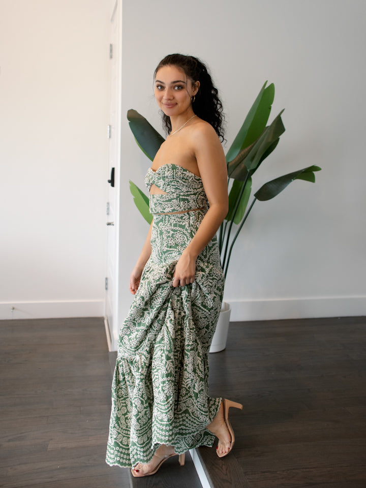 Dreamy Green Eyelet Set