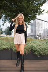 Rana Sweater with Twisted Open Back- Black