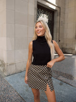 Olivia Turtle Neck Sweater Tank -Black
