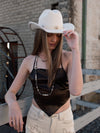 Cowgirl Hat- Ivory Suede
