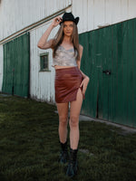 Anna Faux Leather Mini Skirt