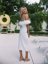 Dazzle White Midi Dress