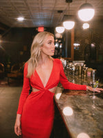 ‘Fancy Was Her Name’ Red Midi Dress